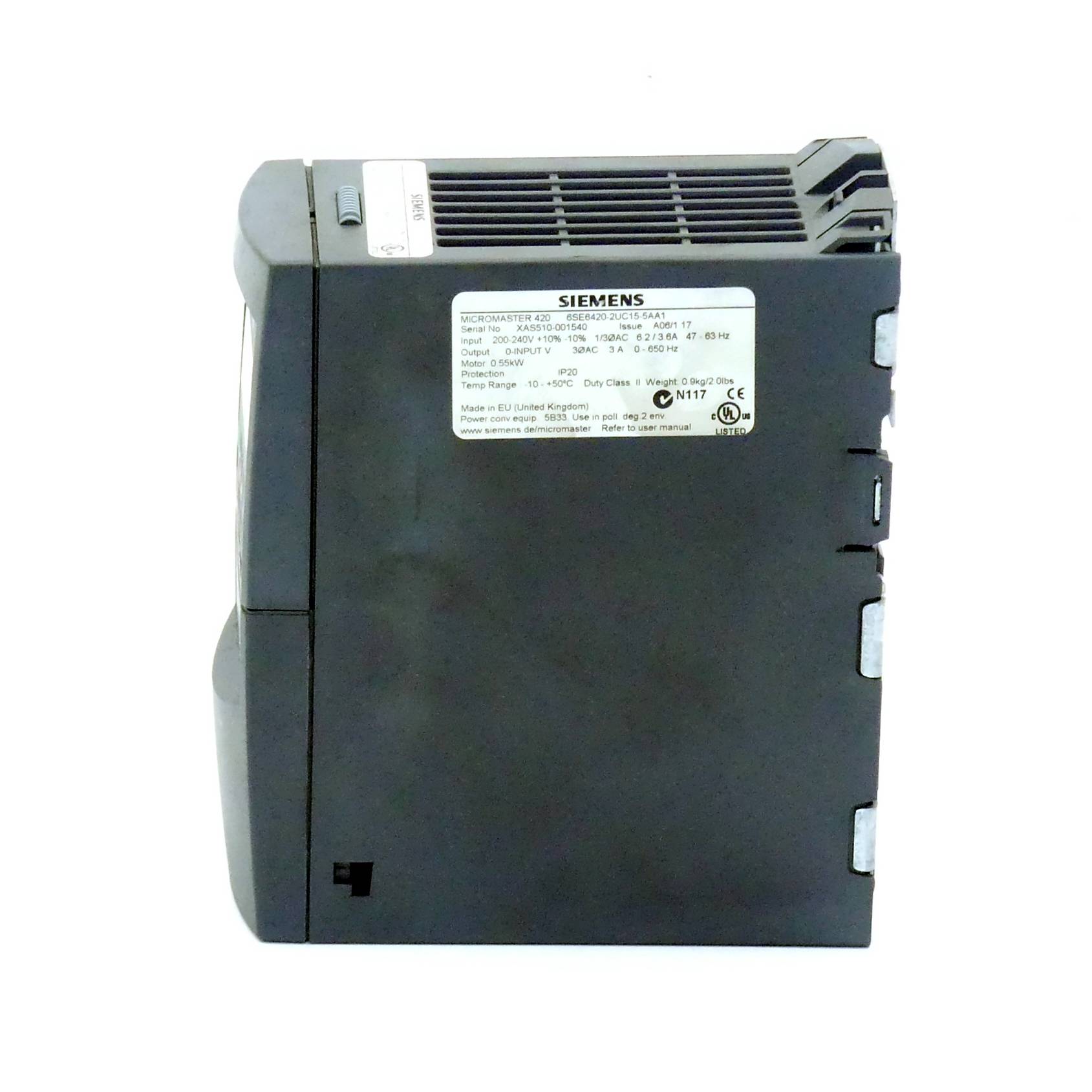 Siemens Micromaster 420 (6SE6420-2UC15-5AA1)-3