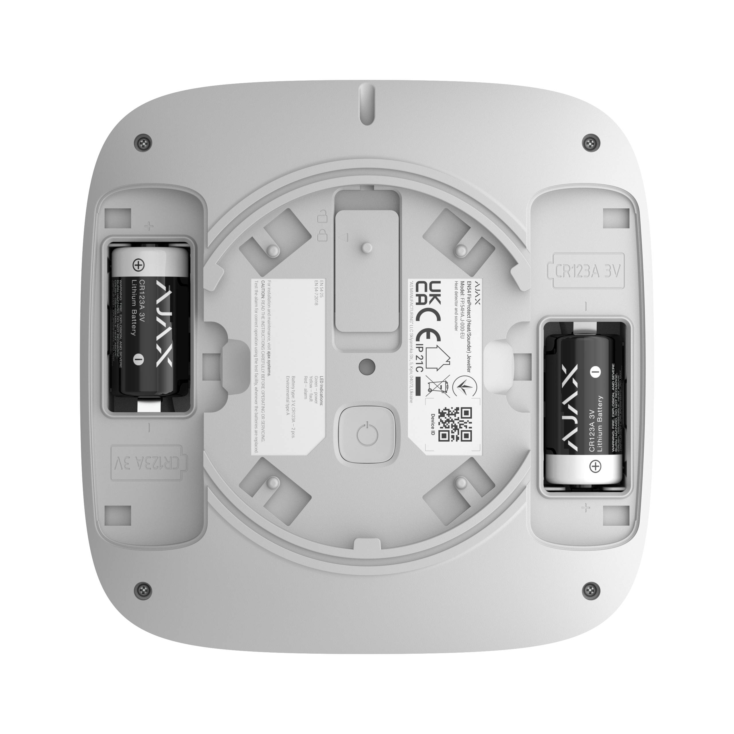 Ajax Systems AJAX EN54 Fire & Safety• FireProtect Heat/Sounder• WhiteAjax EN54-4