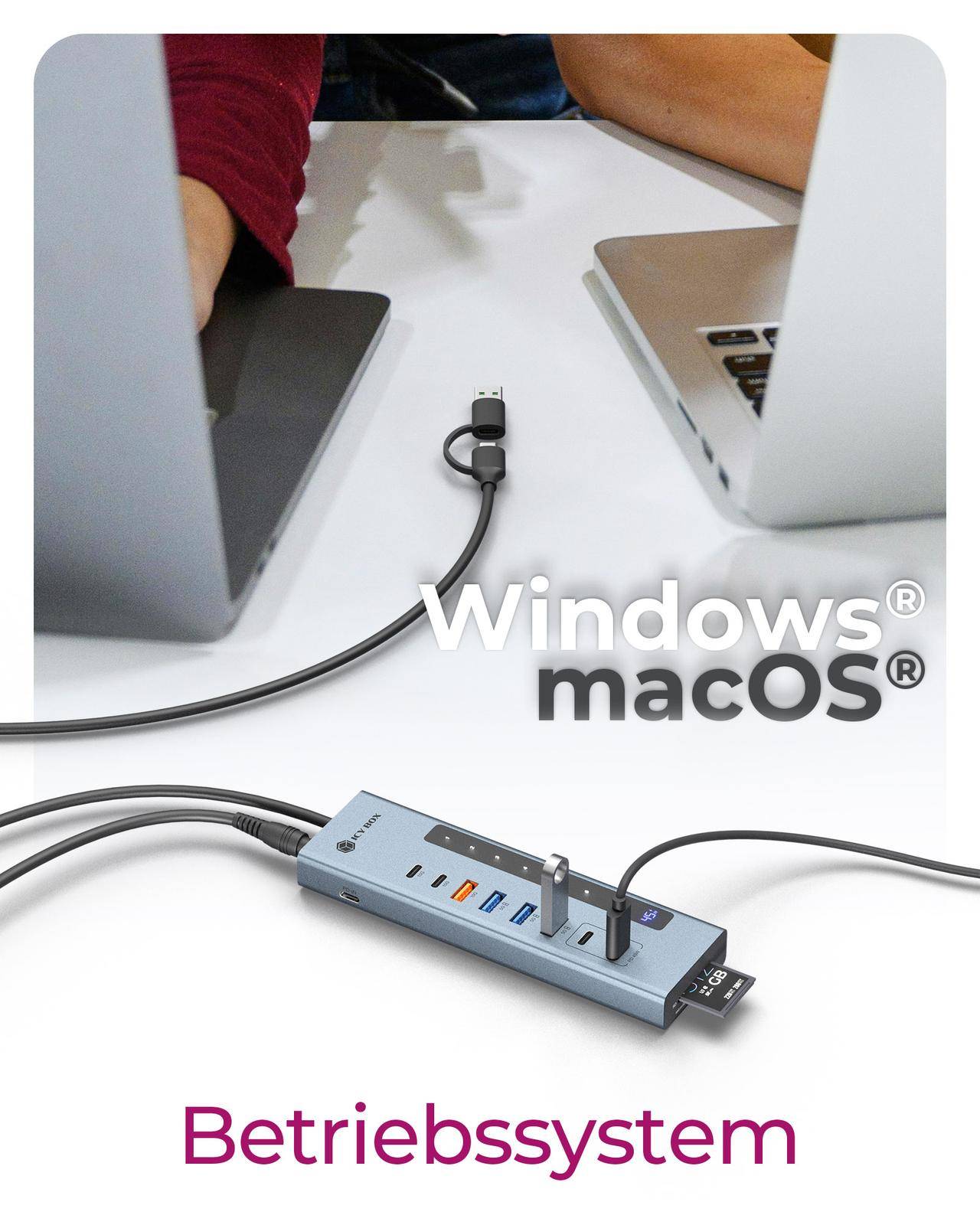 IB-HUB1742CR-C2PD, 11-in-1 HUB mit PD Ports und Cardreader, USB 3.2 Gen 2 10 Gbit/s-4