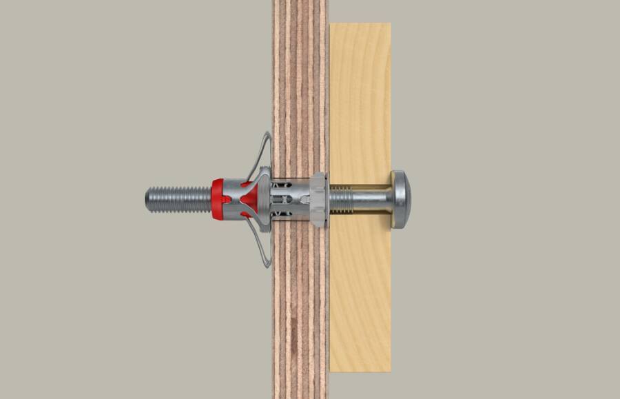 Hohlraum-Metalldübel DuoHM 572923 Typ Duo Hm 4 x 55 Bohrernenn-Ø 8 (d0) mm Plattendicke 9,5 - 30 (dp) mm Dübellänge 55 (-5