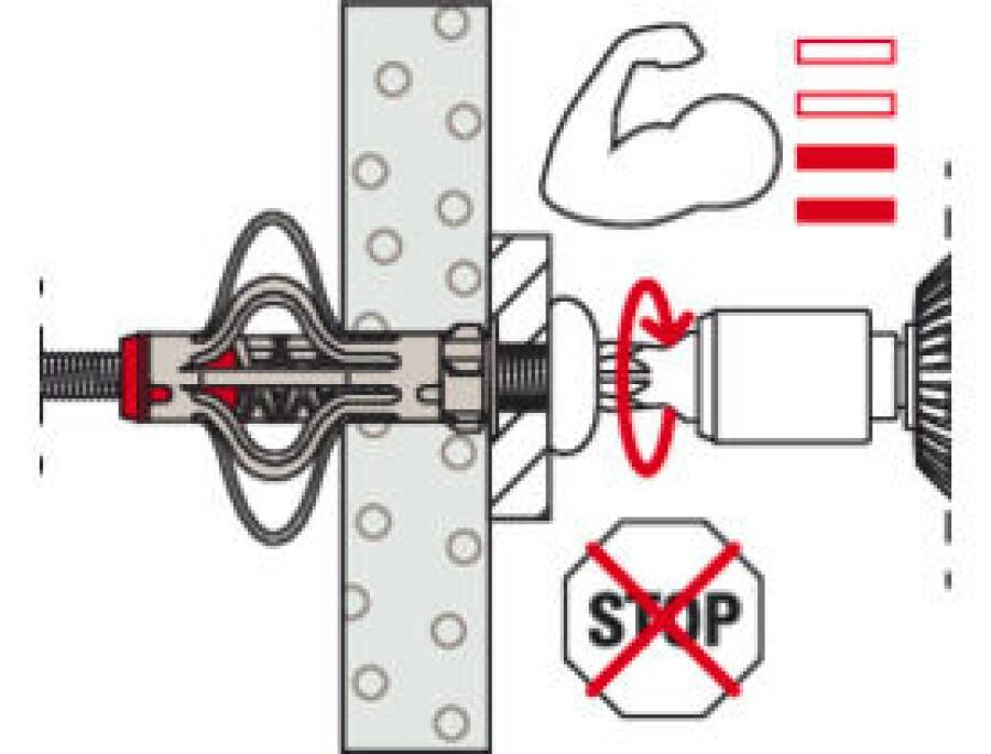 Symbolbild für Hohlraum-Metalldübel DuoHM 572923 Typ Duo Hm 4 x 55 Bohrernenn-Ø 8 (d0) mm Plattendicke 9,5 - 30 (dp) mm Dübellänge 55 (
