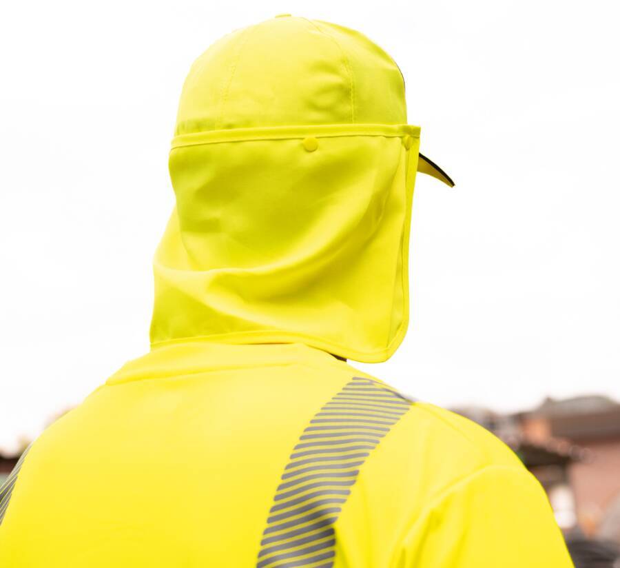 UV-Cap mit Nackenschutz 73797310 Größe Uni Farbe warnorange-2
