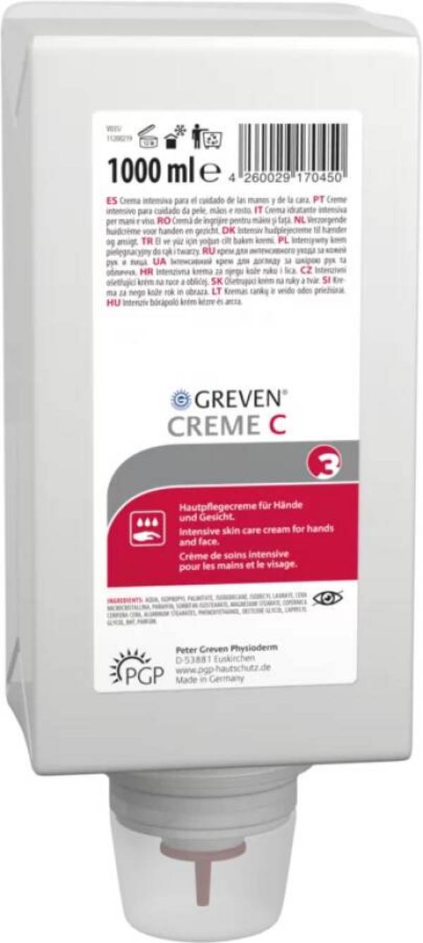 GREVEN® CREME C 13361-014 Inhalt 1 l Ausführung parfümiert Gebinde Varioflasche geeignet für Spender VARIOMAT ECO