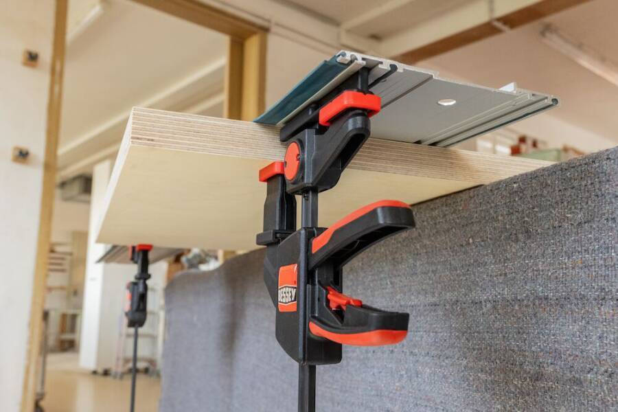 Einhand-Tischzwinge EZR EZR15SET Spannweite 150 mm Ausladung 60 mm Spreizweite (e) 120-310 mm Schiene 14x5 mm Gewicht 0,-5