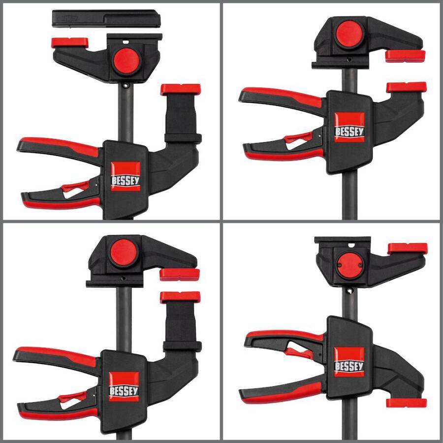 Einhand-Tischzwinge EZR EZR15SET Spannweite 150 mm Ausladung 60 mm Spreizweite (e) 120-310 mm Schiene 14x5 mm Gewicht 0,-1