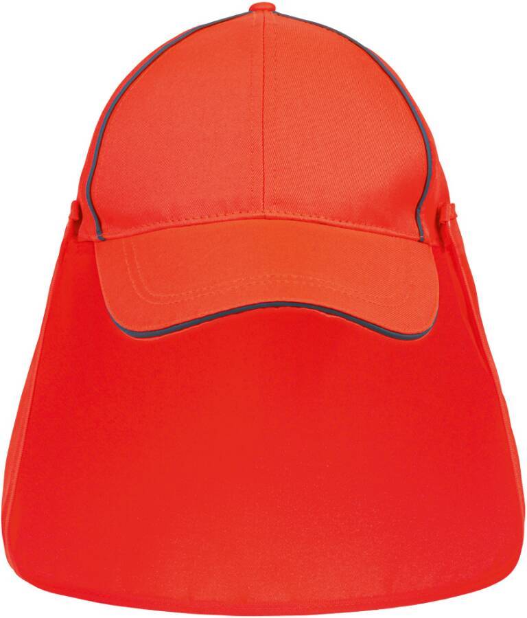 UV-Cap mit Nackenschutz 73797310 Größe Uni Farbe warnorange-5