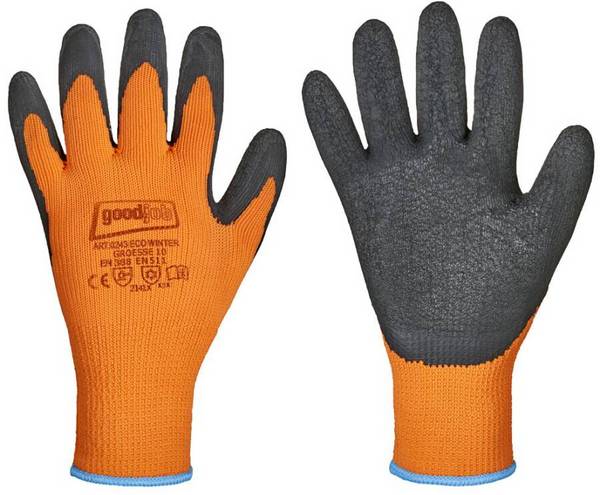 Kälteschutzhandschuh Eco Winter Goodjob® 71022911 Größe 11 Farbe orange/schwarz Trägermaterial Polyester Gauge 7 Mat.-