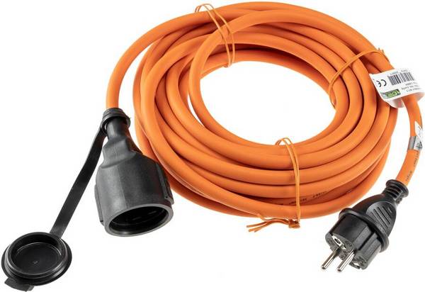 Verlängerung H07RN flammwidrig und ölbeständig 23611 Farbe orange Ausführung Verlängerungskabel Zuleitung H07RN-F 3G1,5