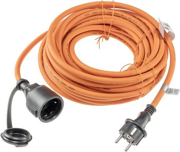 Verlängerung H07RN flammwidrig und ölbeständig 23612 Farbe orange Ausführung Verlängerungskabel Zuleitung H07RN-F 3G1,5