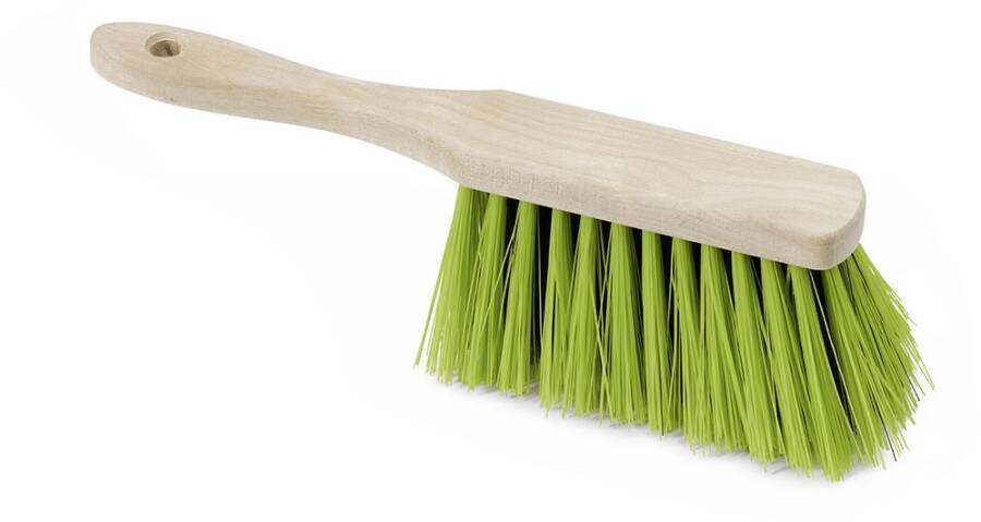 Handfeger 89963 Gesamtlänge 29 cm Ausführung grober Elastonborsten-Mantel. weiche PET-Einlage, Buchenholz, Aufhängeloch-0