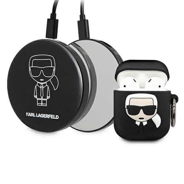 Karl Lagerfeld Ikonik Case AirPods + Powerbank - Schwarz-0