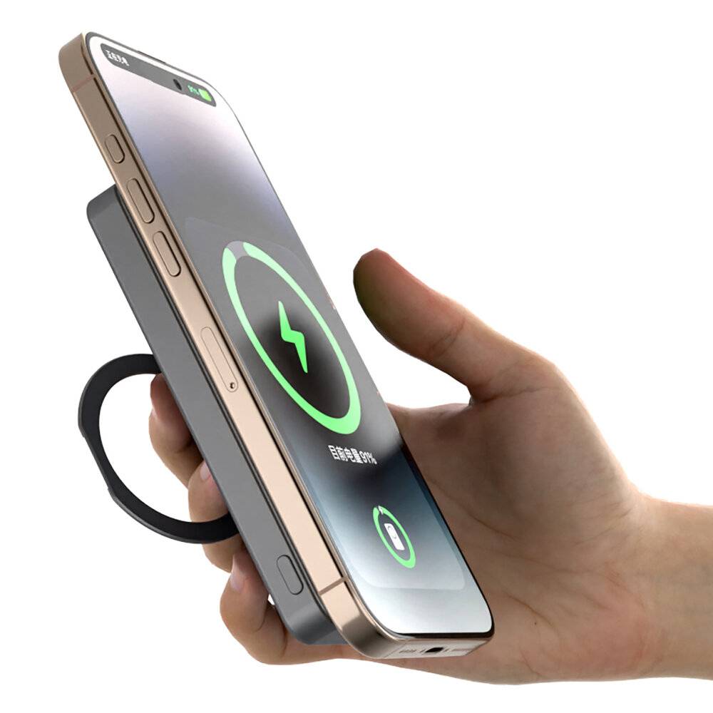 Dudao K28S 20W PD 5000mAh Powerbank MagSafe Ständer - Grau-2