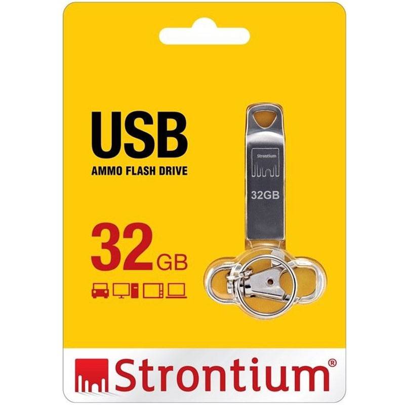 Strontium Ammo USB 2.0 Stick mit 32 GB und schlüsselkarabiner-1