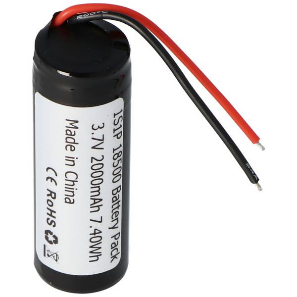 Keeppower 1S1P 18500 2000mAh 3,6V - 3,7V Li-Ion-Akku mit BMS-Schutz