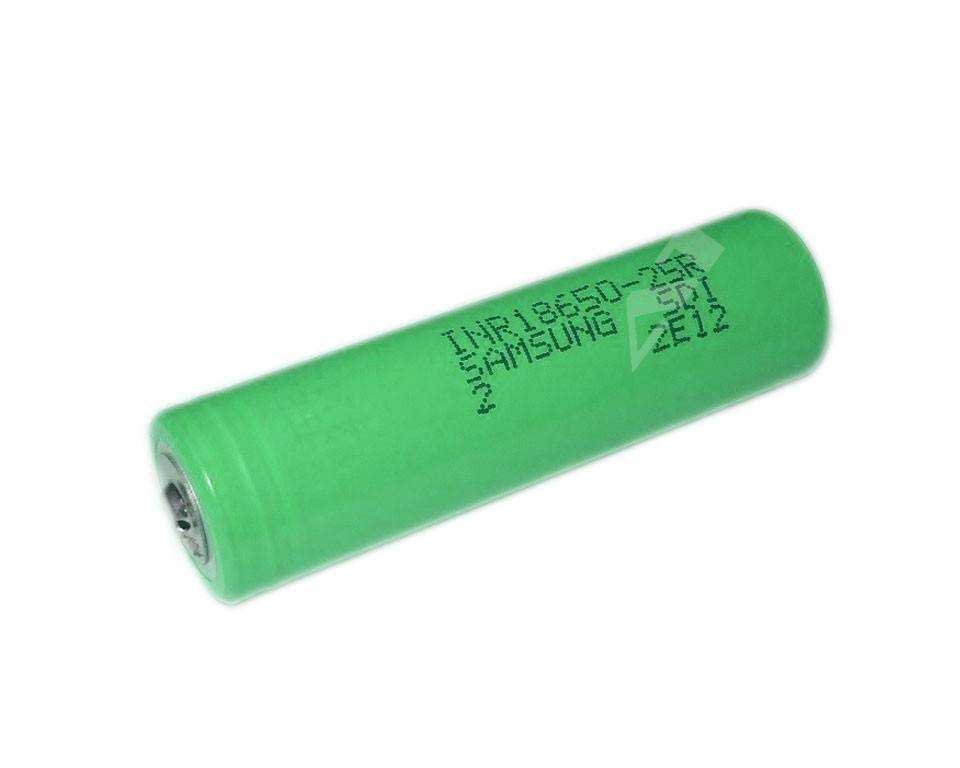 Samsung INR18650 25R 2500mAh 3,6V - 3,7V (Button Top)-0