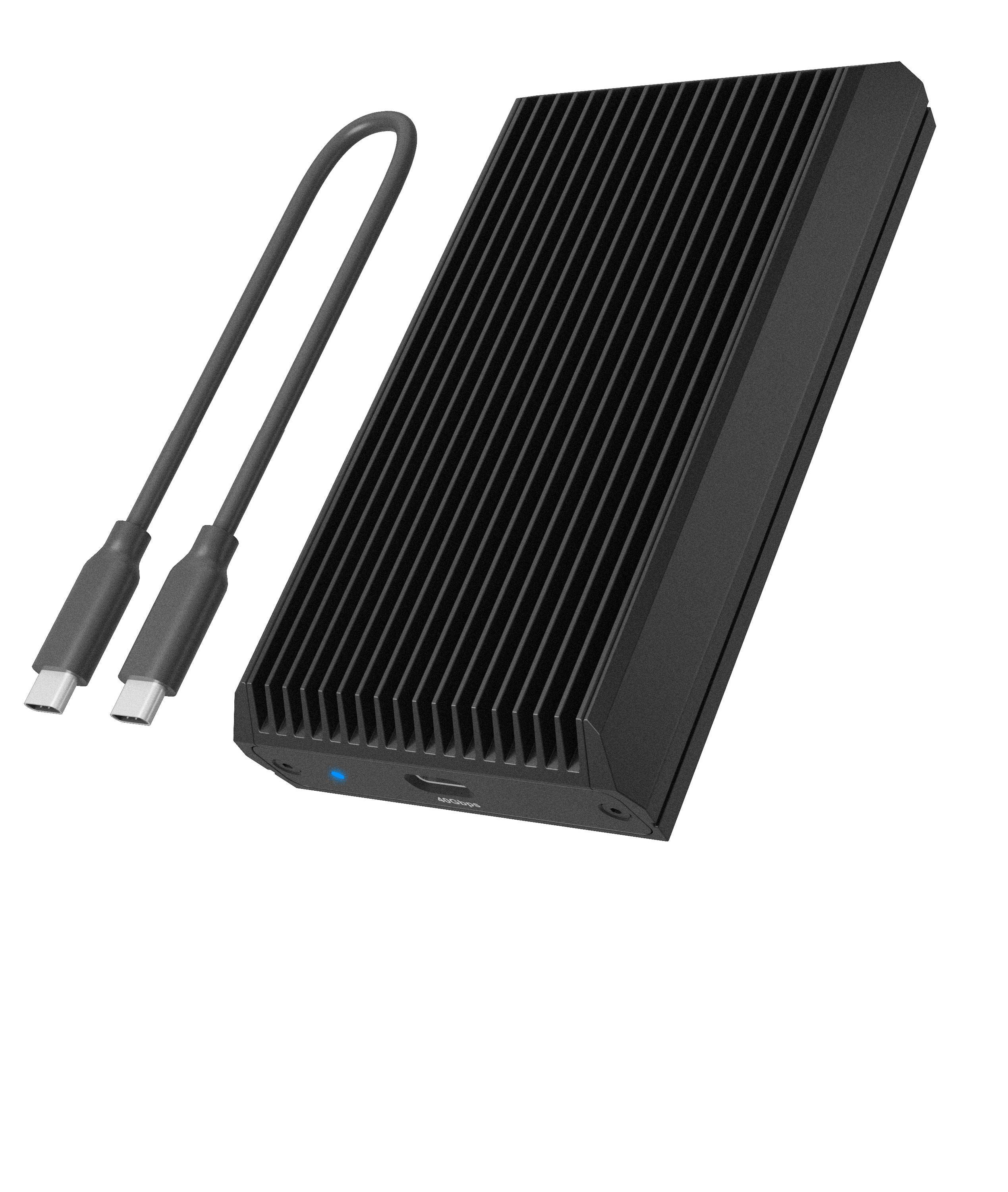 IB-1920M-C42, Gehäuse für NVMe M.2 SSD mit USB4® Gen 3x2 (40 Gbit/s), mit USB Type-C® zu USB Type-C® Kabel-0