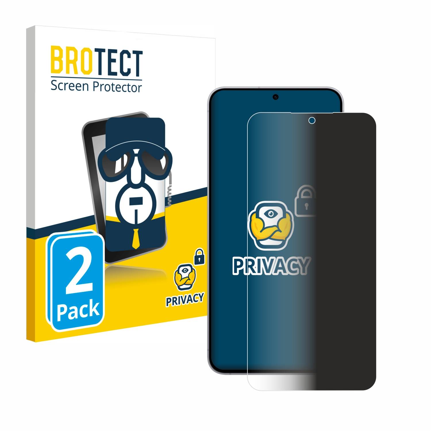 2x BROTECT Blickschutzfolie für Samsung Galaxy S25 FE Anti-Spy Privacy Blaulichtschutz Sichtschutzfolie-0