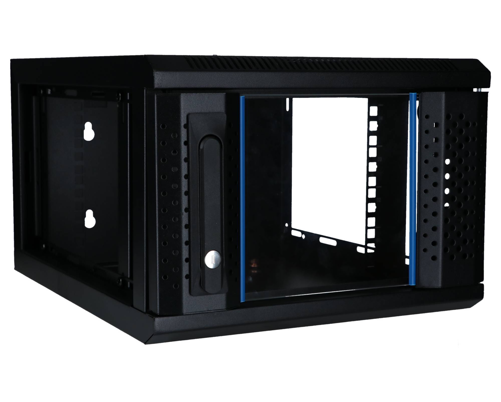 Danicom - 4 HE, 10” Serverschrank, mit Glastür, (BxTxH) 370x450x264mm-2