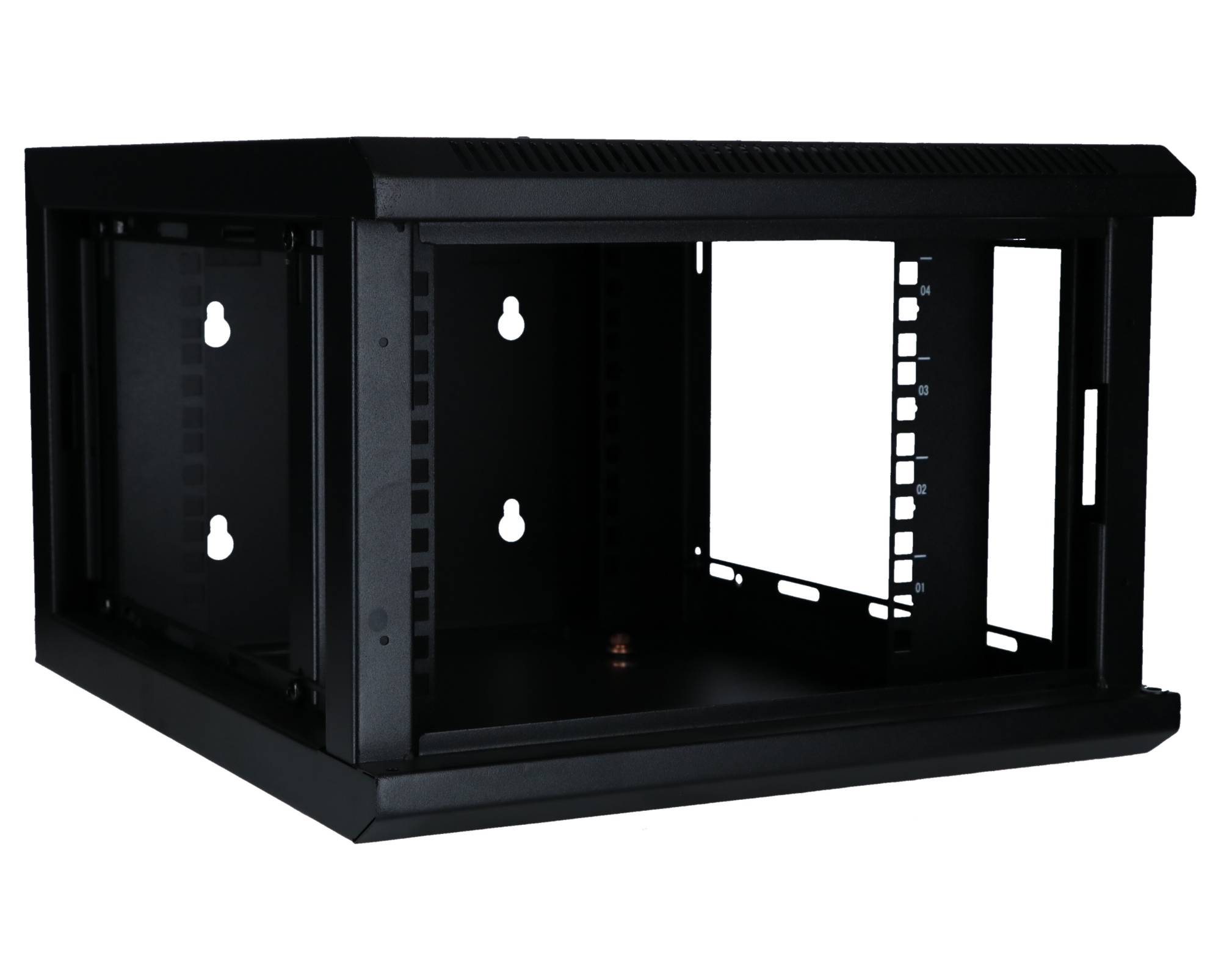 Danicom - 4 HE, 10” Serverschrank, mit Glastür, (BxTxH) 370x450x264mm-3