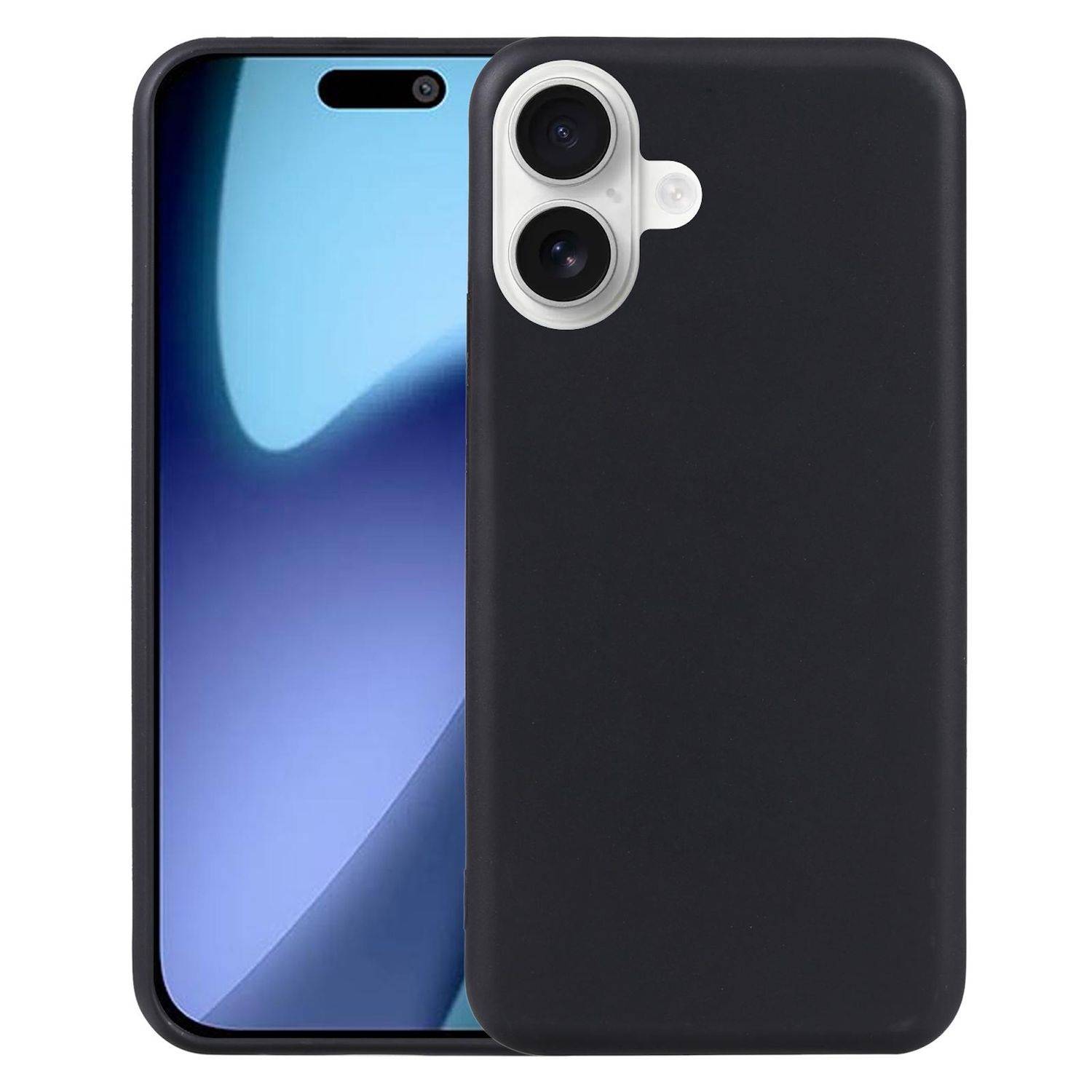Für Apple iPhone 17 Silikon TPU Schutz Handy Hülle Schwarz + 0,26mm 9H Hart Glas-2