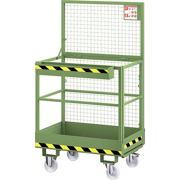 Arbeitskorb Typ RAK Aufnahme breite Seite mit Rollen resedagrün. 84854049 848540 49