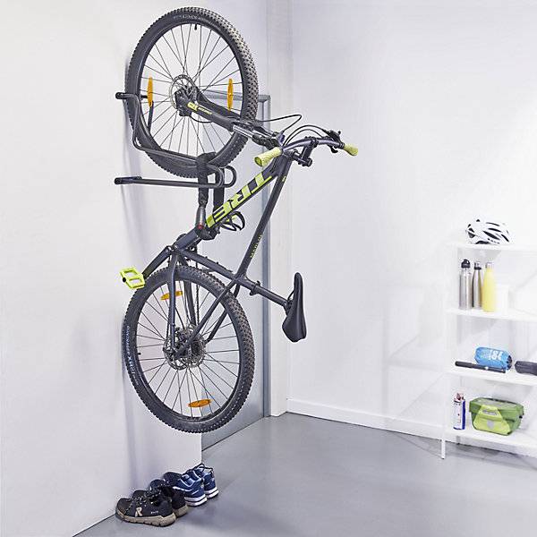 Vertikaler Wandfahrradhalter Länge 60 mm schwarz. Etablissements Mottez & Cie SA 84811949-4