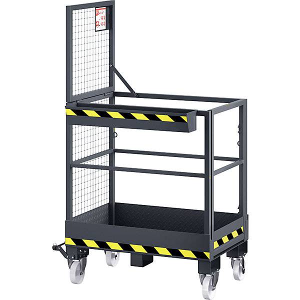 Arbeitskorb Typ RAK-Slim Aufnahme schmale Seite mit Rollen anthrazitgrau. 84856349 848563 49-0