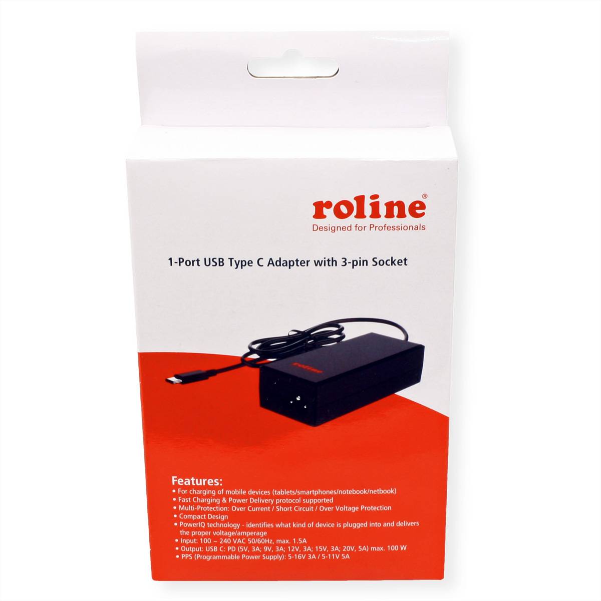 ROLINE USB Charger mit C5/C6 Anschluss, 1x USB-C, 100 W-2