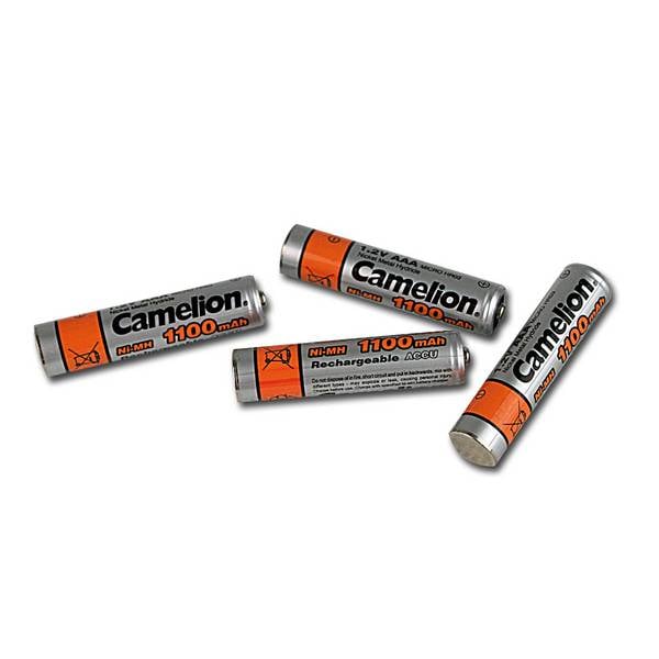Camelion - 4er Pack Micro-Akkus Ni-MH 1100mA Typ AAA, 1,2V