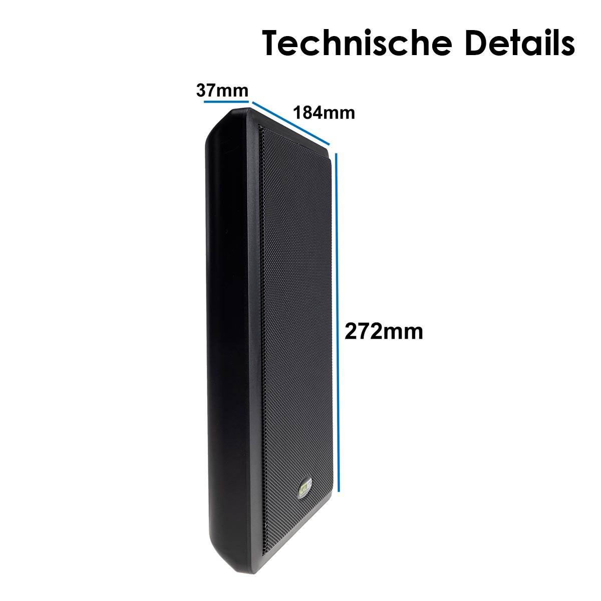ChiliTec - Flatpanel-Lautsprecher 40W schwarz 2-Wege Paar-4