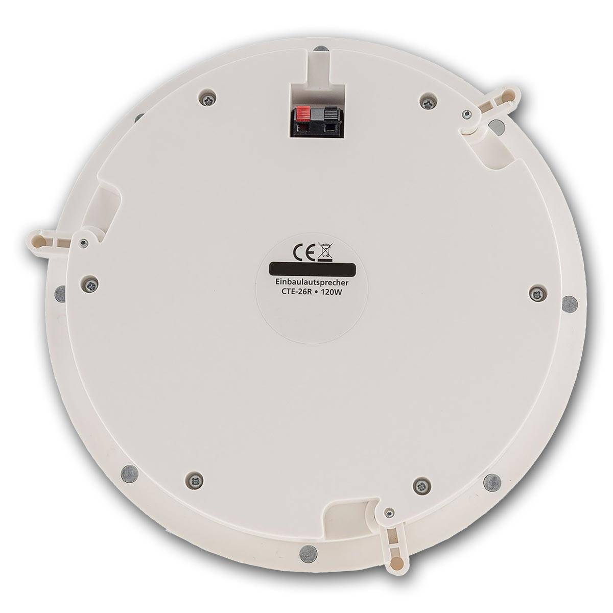 Einbaulautsprecher "CTE-26R", rund, weiß 2-Wege, Ø 25,5cm, 120 Watt-4
