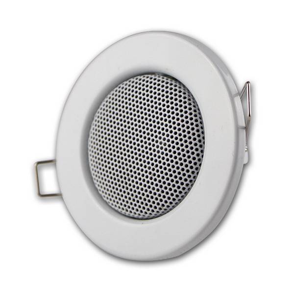 Decken-Einbaulautsprecher "Mini" Halogen-Look, 8cm Ø, 6cm Einbau, weiß