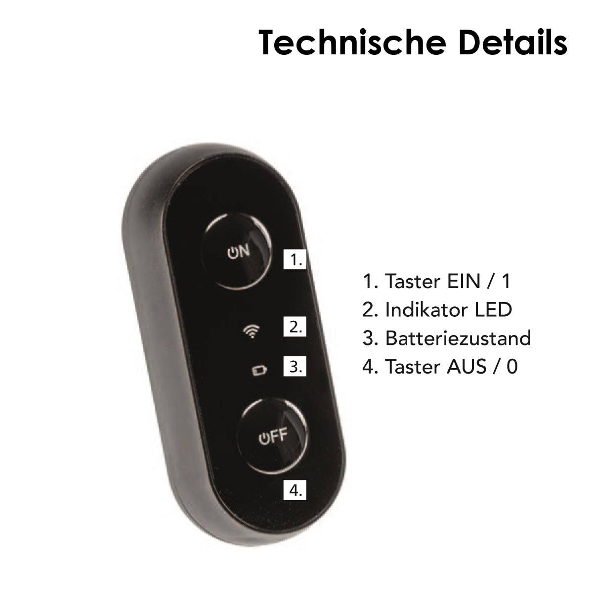 ChiliTec - Funk-Sender für "Pilota Casa" IP55 433,92MHz, 1 Ka-3