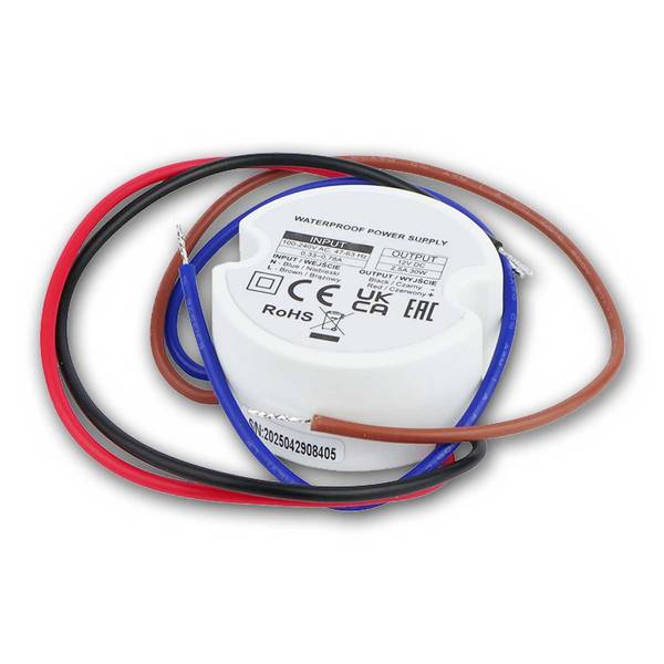 world-trading-net - LED Transformator 0-30W 12V DC, Ø50mm für UP-Dosen