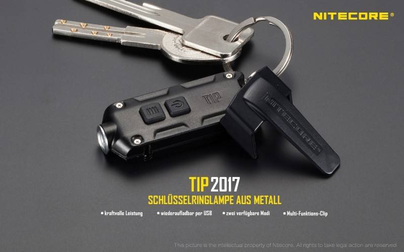 Nitecore Schlüsselleuchte TIP 2017 schwarz NC-TIP2017-schwarz-2