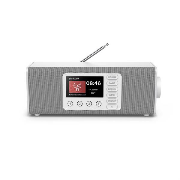 hama 00054263 Digitalradio "DR2002", FM/DAB/DAB+/Bluetooth® RX, Radiowecker, Stereo, Weiß