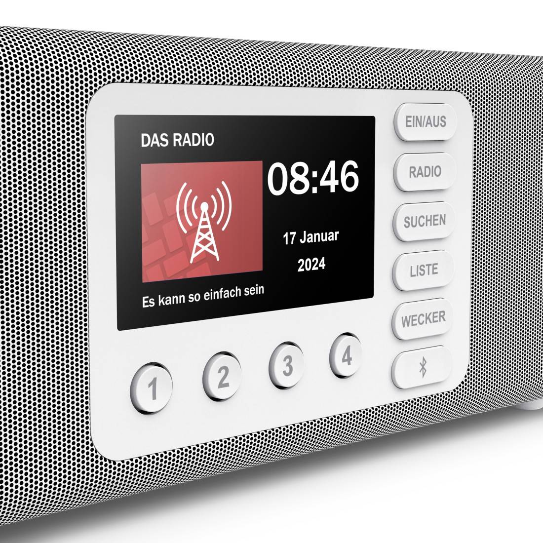 hama 00054263 Digitalradio "DR2002", FM/DAB/DAB+/Bluetooth® RX, Radiowecker, Stereo, Weiß-2