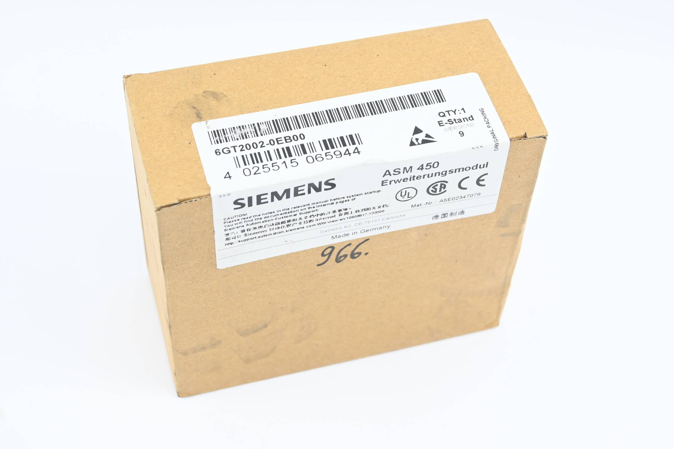 Siemens Moby Erweiterungsmodul ASM450 6GT2002-0EB00 ( 6GT2 002-0EB00 ) E.09