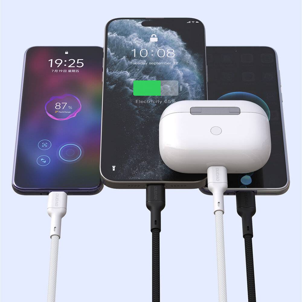 Dudao L9X 30W USB-C - Lightning Kabel 1m Schwarz-1