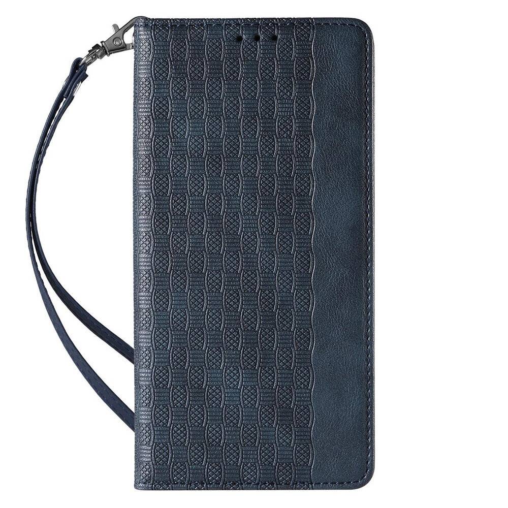 Magnet Strap Case iPhone 12 Pro Pouch Wallet + Mini Lanyard Pendant Blau-3