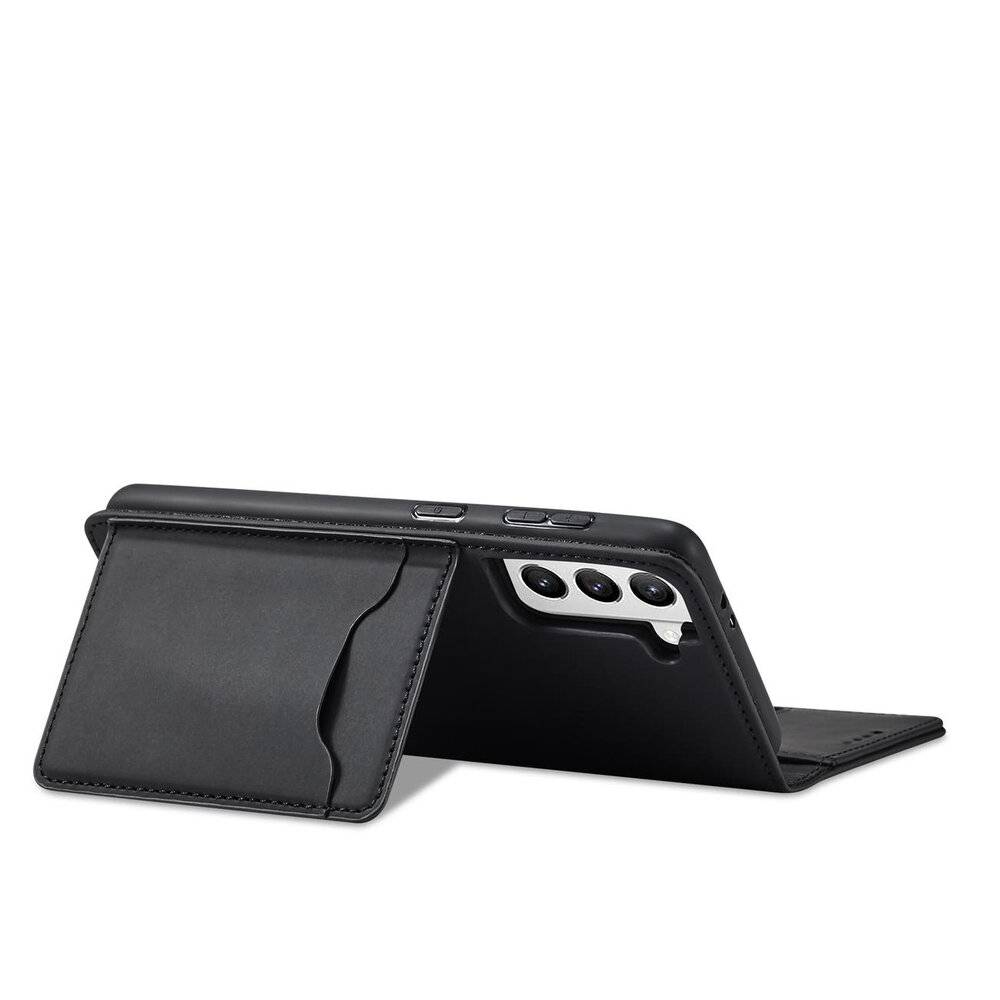 Magnet Kartenetui Samsung Galaxy S22+ S22 Plus Tasche Wallet Kartenhalter Schwarz-2