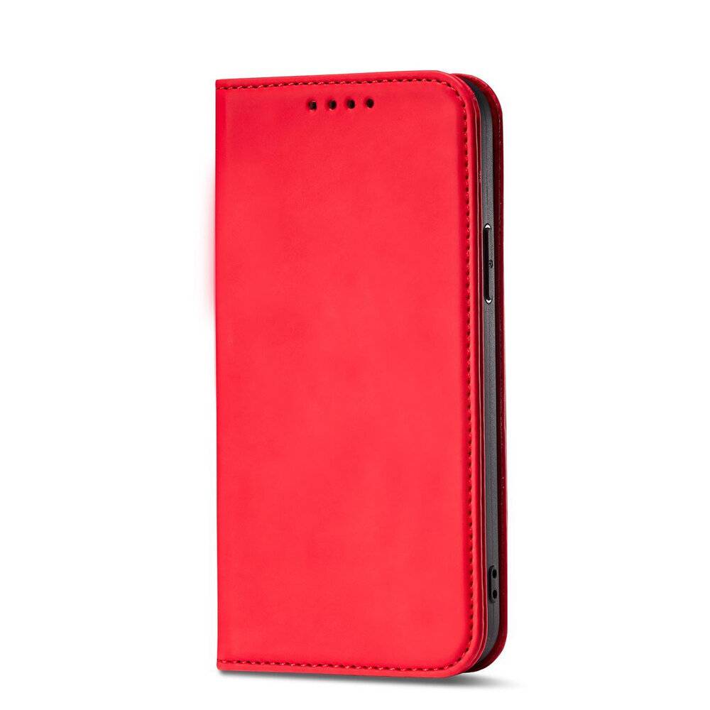 Magnetkartenhülle iPhone 12 Pro Tasche Kartenetui Kartenhalter Rot-1