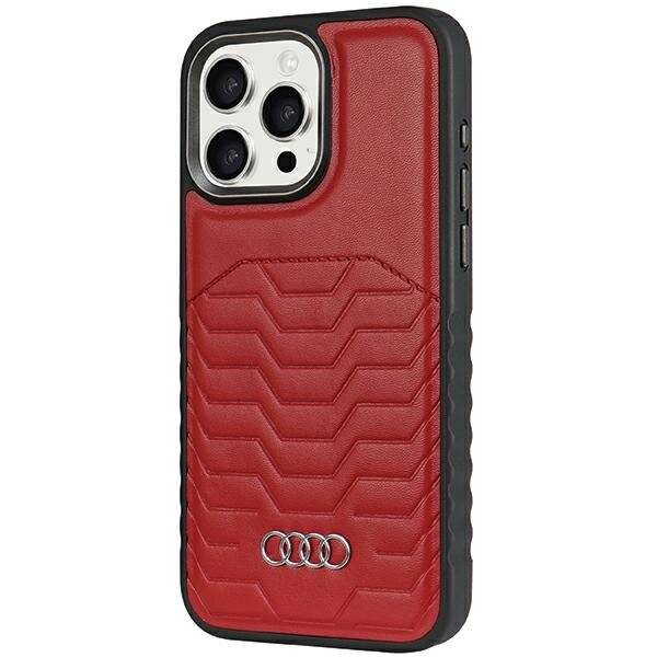 Audi Kunstlederhülle MagSafe iPhone 14 Pro – rot-5