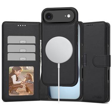 Tech-Protect Wallet MagSafe Case iPhone 17 Air - Mattschwarz