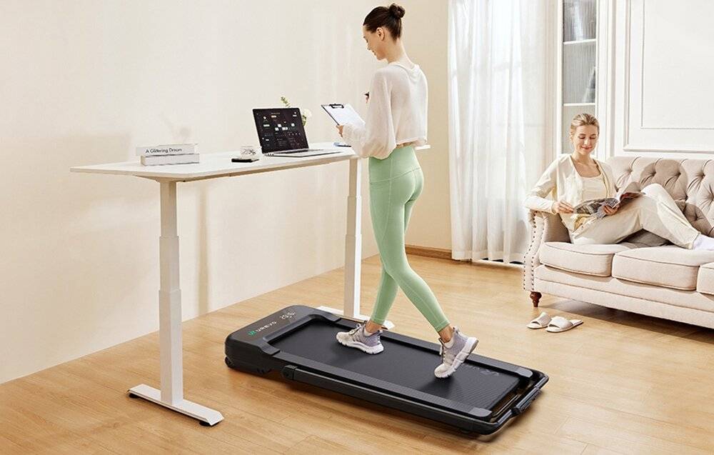 UREVO Strol 2S PRO 2-in-1 Elektro-Laufband (schwarz)-1