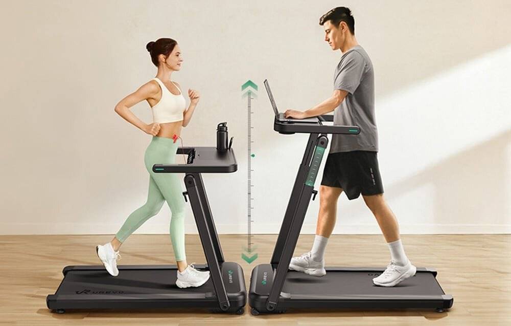 UREVO Foldi 3S Smart faltbares elektrisches Laufband (schwarz)-3