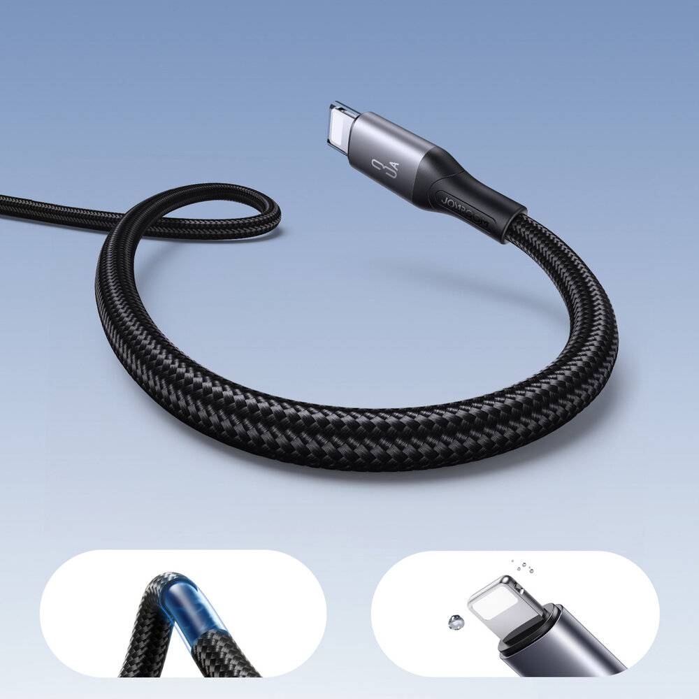 Joyroom S-A28 Flash Series 3A USB-A - Lightning Kabel 1m schwarz-5