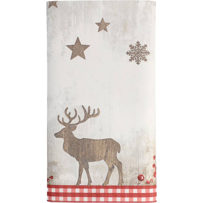 PAPSTAR Weihnachts-Tischdecke ''X-mas Deer'' aus Airlaid (95% Cellulose, 5% Klebstoff), blickdicht,-0