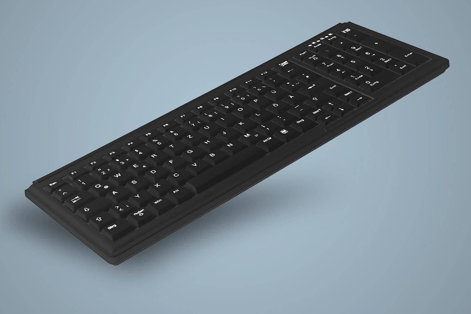 Active Key IndustrialKey AK-7000 - Tastatur - kompakte Abmessungen, Notebook-Stil, mit Nummernblock - TL: UK, QWERTY-1