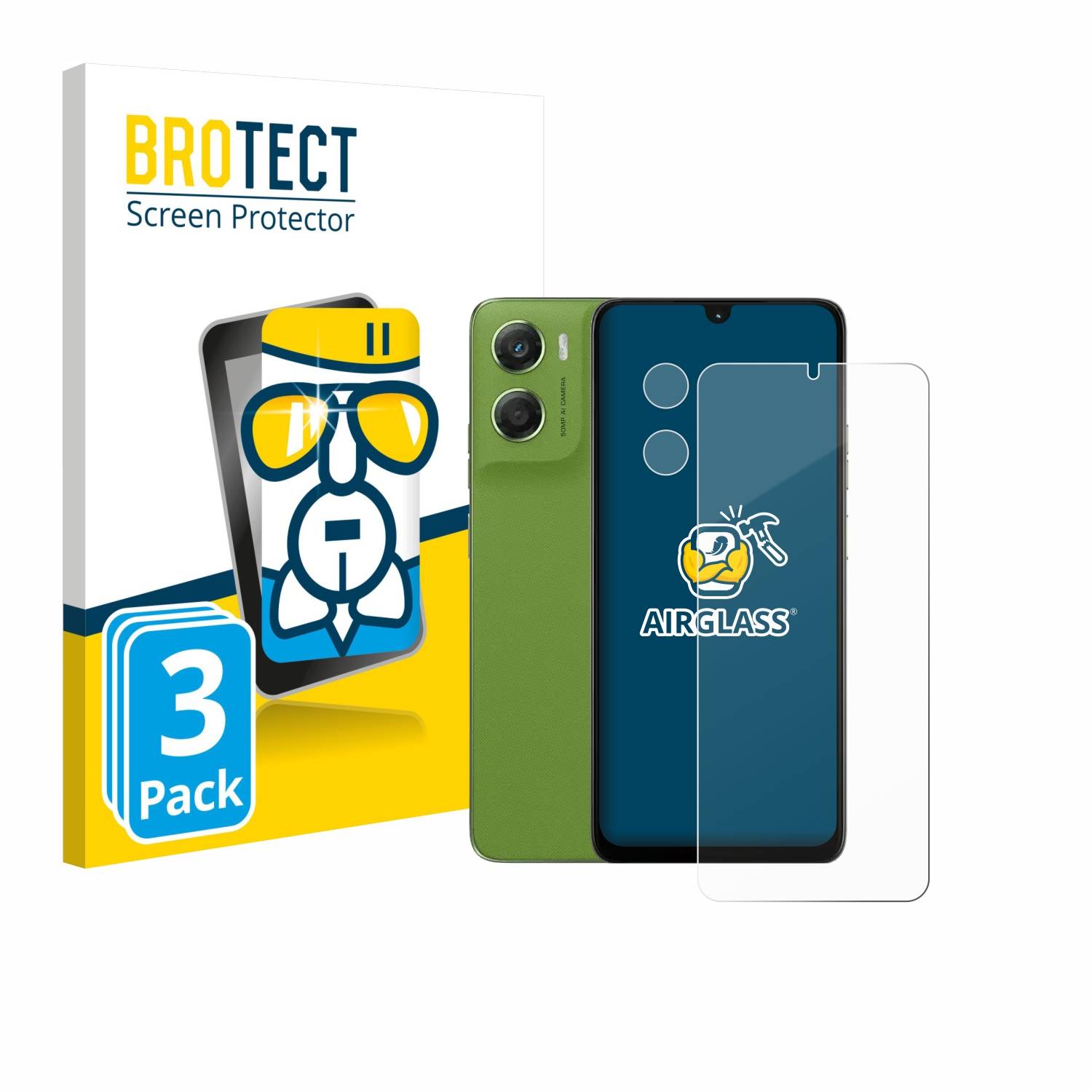 3x BROTECT Schutzglas für Motorola Moto G06 (Display+Kamera) Schutzfolie Panzer Folie Glas Display Schutz klar-0